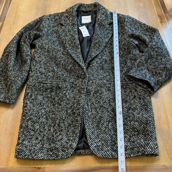 Abercrombie & Fitch Tweed Blazer Jacket One Button Small - Picture 4 of 10